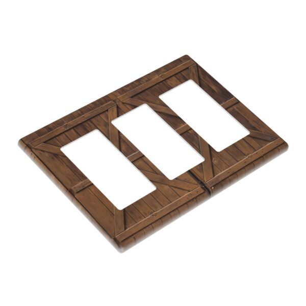 1Pcs Farmhouse Rustic Wooden Switch Plates And Outlet Covers  Wall Plate Cover  Light Switch Plate  Unbreakable Polycarbonate Thermoplastic  Decorative switch and socket covers for home kitchen decoration - Image 5