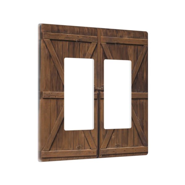 1Pcs Farmhouse Rustic Wooden Switch Plates And Outlet Covers  Wall Plate Cover  Light Switch Plate  Unbreakable Polycarbonate Thermoplastic  Decorative switch and socket covers for home kitchen decoration - Image 3