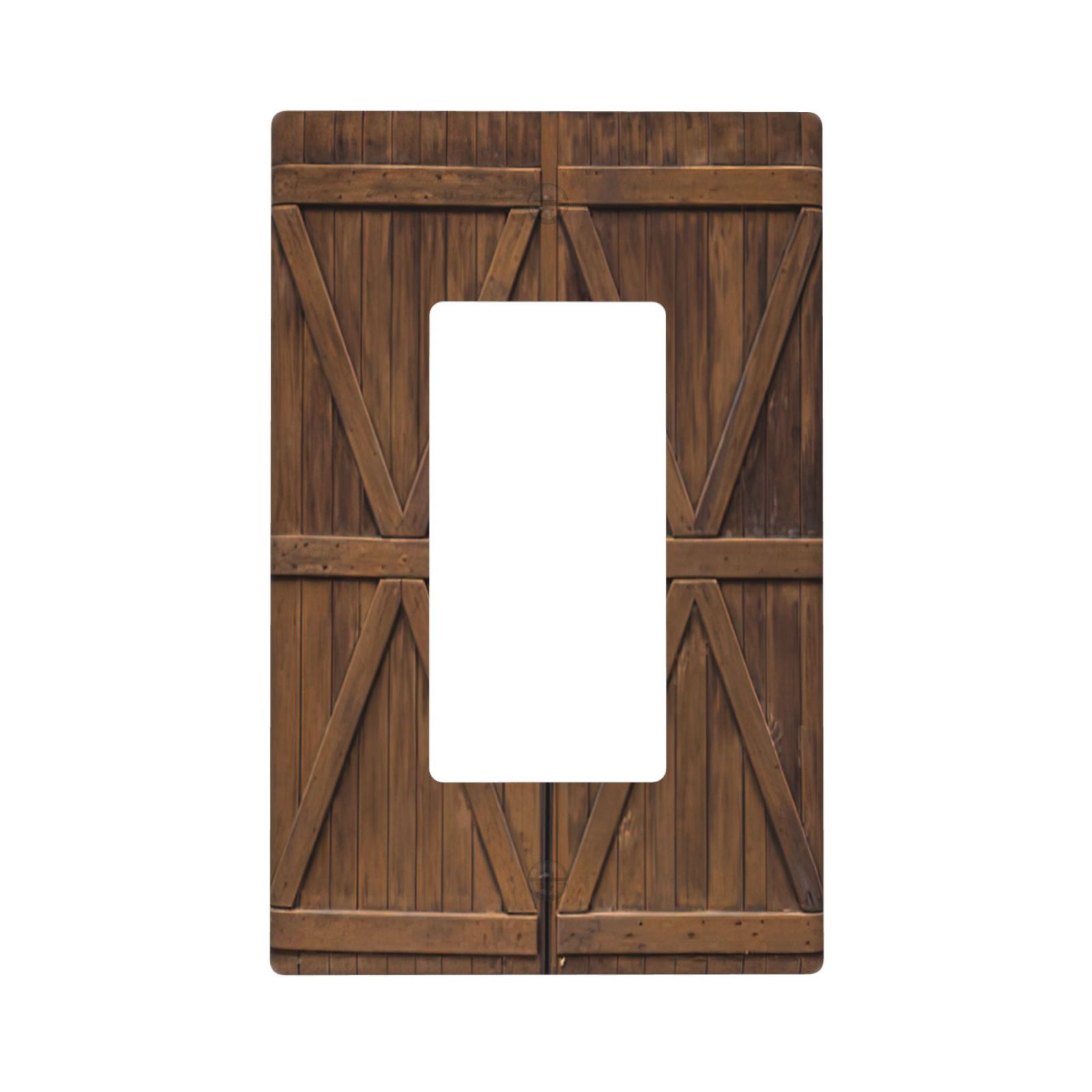 1Pcs Farmhouse Rustic Wooden Switch Plates And Outlet Covers Wall Plate Cover Light Switch Plate Unbreakable Polycarbonate Thermoplastic Decorative switch and socket covers for home kitchen decoration