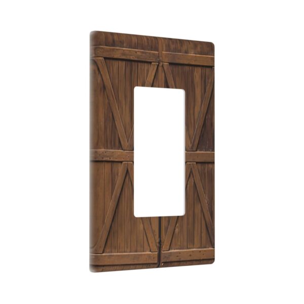 1Pcs Farmhouse Rustic Wooden Switch Plates And Outlet Covers  Wall Plate Cover  Light Switch Plate  Unbreakable Polycarbonate Thermoplastic  Decorative switch and socket covers for home kitchen decoration - Image 2