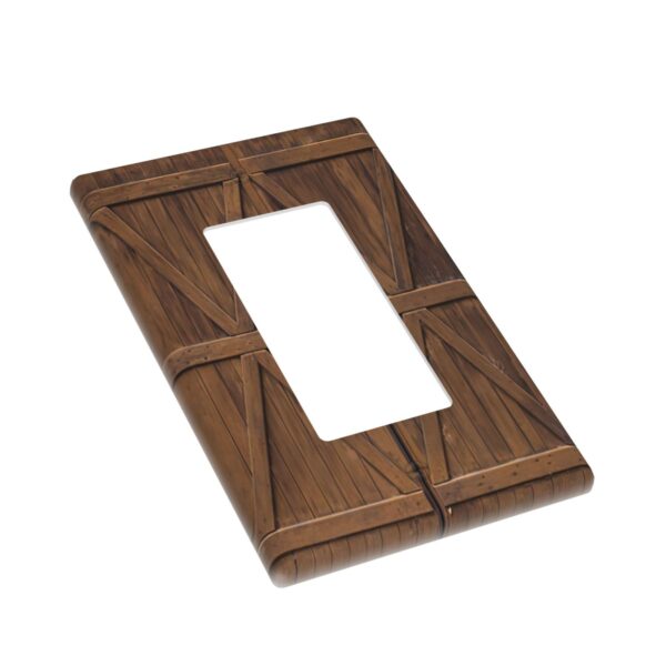 1Pcs Farmhouse Rustic Wooden Switch Plates And Outlet Covers  Wall Plate Cover  Light Switch Plate  Unbreakable Polycarbonate Thermoplastic  Decorative switch and socket covers for home kitchen decoration - Image 3
