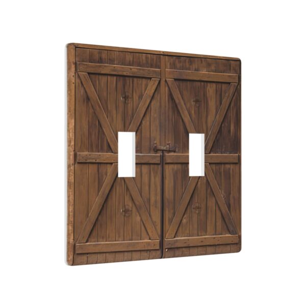 1Pcs Farmhouse Rustic Wooden Switch Plates And Outlet Covers  Wall Plate Cover  Light Switch Plate  Unbreakable Polycarbonate Thermoplastic  Decorative switch and socket covers for home kitchen decoration - Image 2