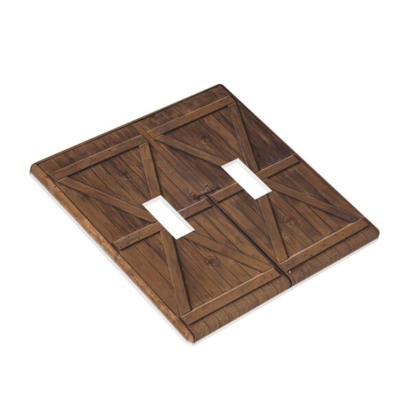 1Pcs Farmhouse Rustic Wooden Switch Plates And Outlet Covers  Wall Plate Cover  Light Switch Plate  Unbreakable Polycarbonate Thermoplastic  Decorative switch and socket covers for home kitchen decoration - Image 3