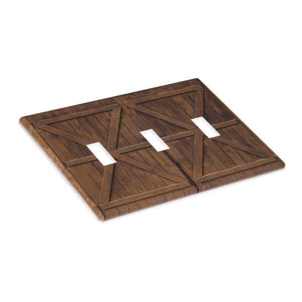 1Pcs Farmhouse Rustic Wooden Switch Plates And Outlet Covers  Wall Plate Cover  Light Switch Plate  Unbreakable Polycarbonate Thermoplastic  Decorative switch and socket covers for home kitchen decoration - Image 3