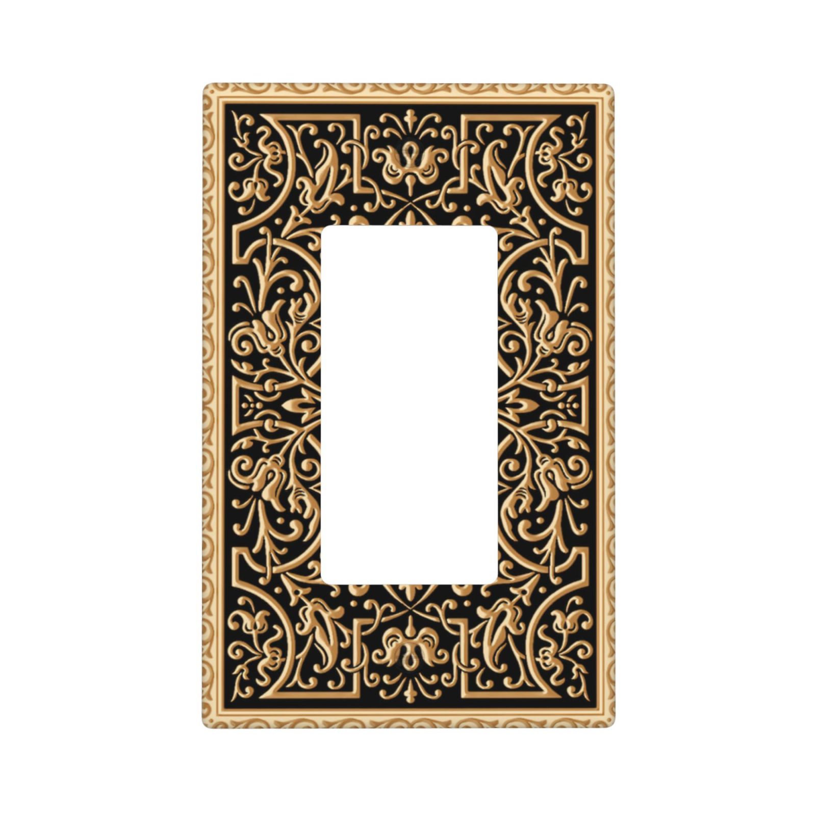1Pcs French pattern Switch Plates And Outlet Covers Wall Plate Cover Light Switch Plate Unbreakable Polycarbonate Thermoplastic Decorative switch and socket covers for home kitchen decoration