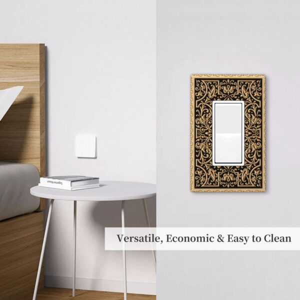 1Pcs French pattern Switch Plates And Outlet Covers  Wall Plate Cover  Light Switch Plate  Unbreakable Polycarbonate Thermoplastic  Decorative switch and socket covers for home kitchen decoration - Image 4