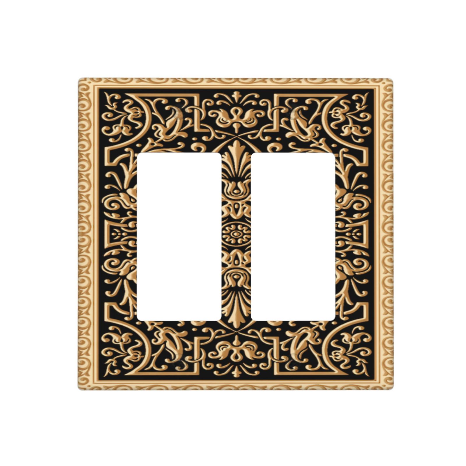 1Pcs French pattern Switch Plates And Outlet Covers  Wall Plate Cover  Light Switch Plate  Unbreakable Polycarbonate Thermoplastic  Decorative switch and socket covers for home kitchen decoration