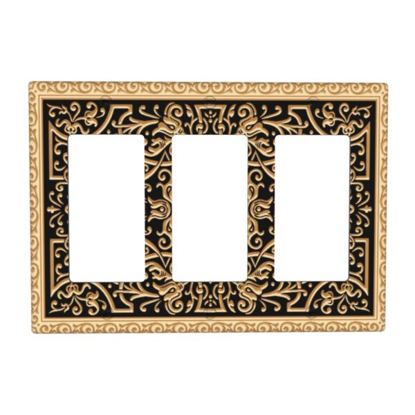 1Pcs French pattern Switch Plates And Outlet Covers  Wall Plate Cover  Light Switch Plate  Unbreakable Polycarbonate Thermoplastic  Decorative switch and socket covers for home kitchen decoration