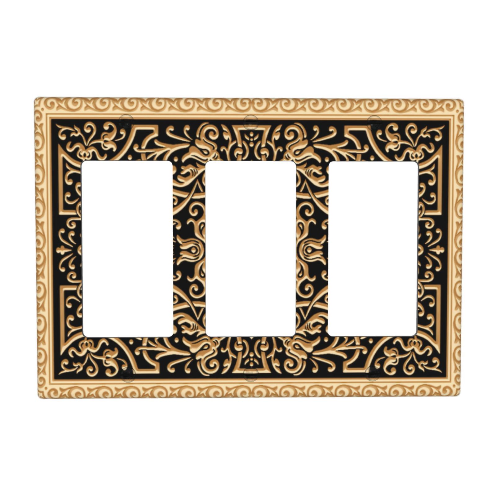 1Pcs French pattern Switch Plates And Outlet Covers  Wall Plate Cover  Light Switch Plate  Unbreakable Polycarbonate Thermoplastic  Decorative switch and socket covers for home kitchen decoration