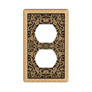 1Pcs French pattern-1 Switch Plates And Outlet Covers  Wall Plate Cover  Light Switch Plate  Unbreakable Polycarbonate Thermoplastic  Decorative switch and socket covers for home kitchen decoration