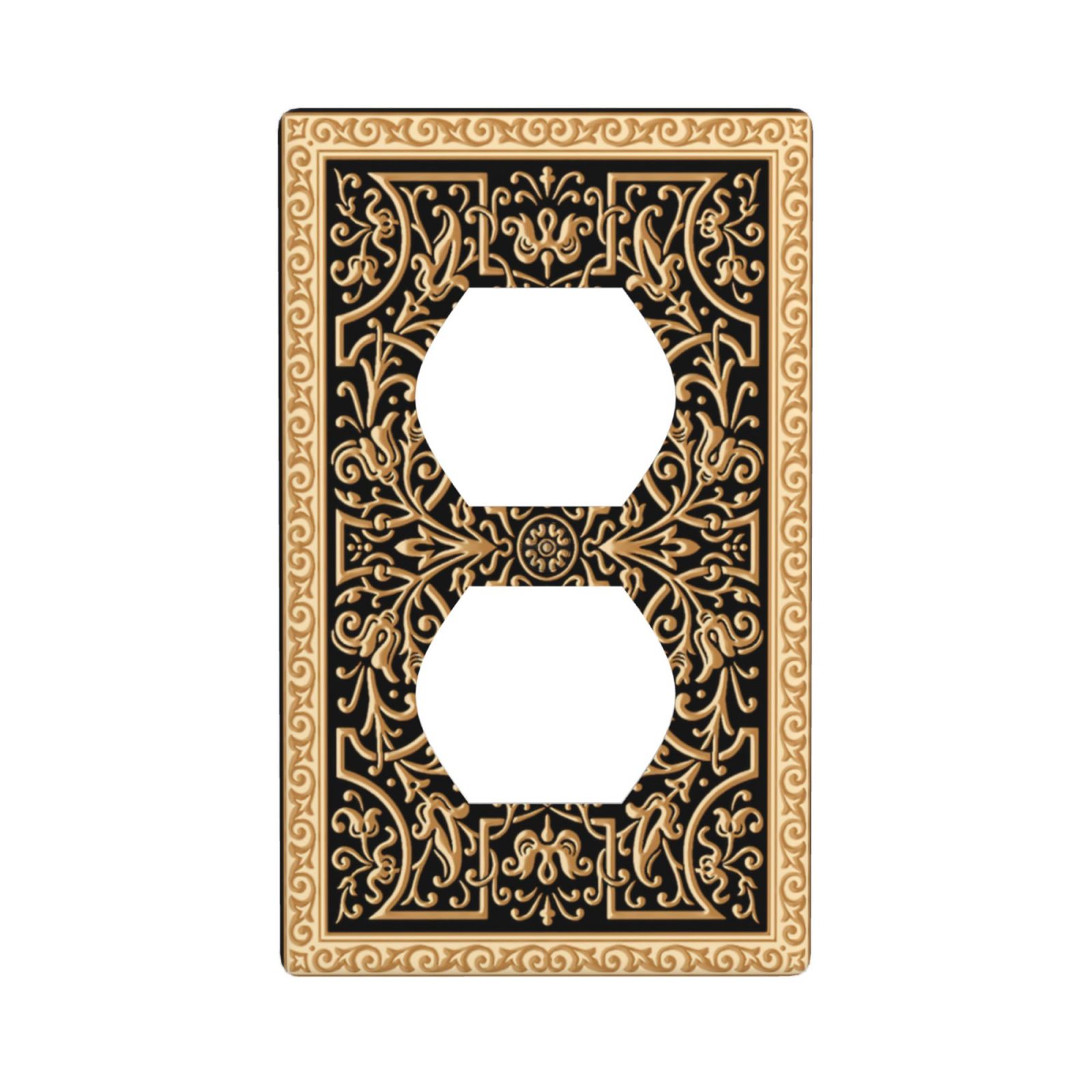 1Pcs French pattern-1 Switch Plates And Outlet Covers Wall Plate Cover Light Switch Plate Unbreakable Polycarbonate Thermoplastic Decorative switch and socket covers for home kitchen decoration
