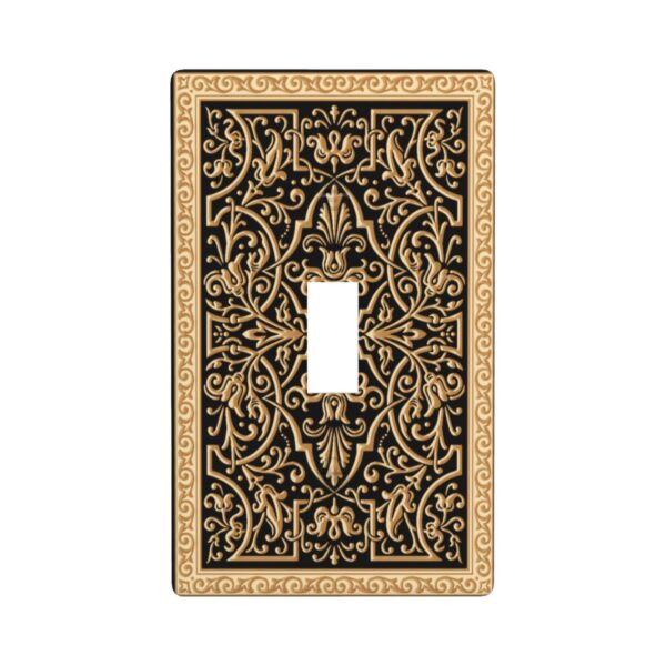 1Pcs French pattern Switch Plates And Outlet Covers  Wall Plate Cover  Light Switch Plate  Unbreakable Polycarbonate Thermoplastic  Decorative switch and socket covers for home kitchen decoration