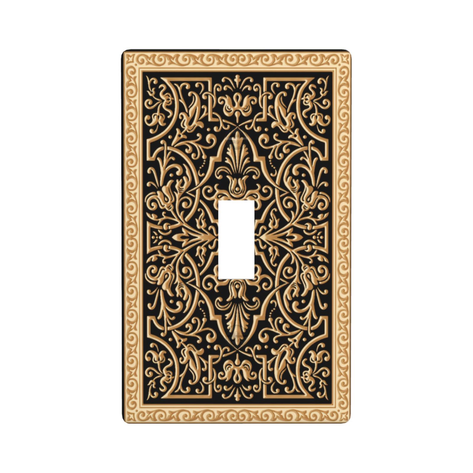 1Pcs French pattern Switch Plates And Outlet Covers Wall Plate Cover Light Switch Plate Unbreakable Polycarbonate Thermoplastic Decorative switch and socket covers for home kitchen decoration