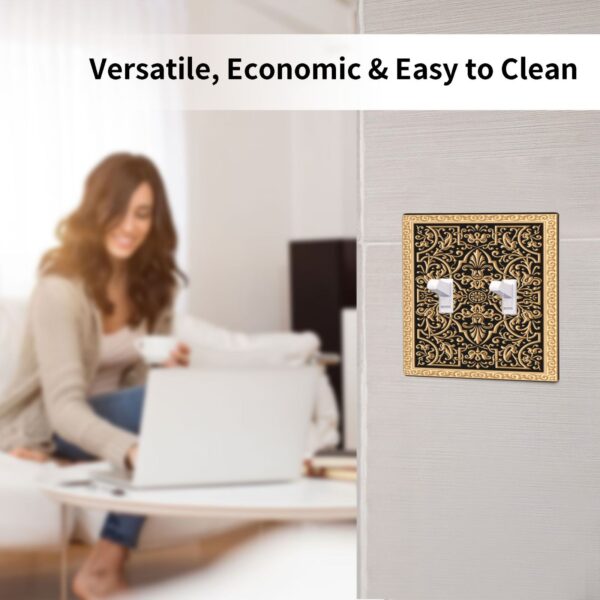 1Pcs French pattern Switch Plates And Outlet Covers  Wall Plate Cover  Light Switch Plate  Unbreakable Polycarbonate Thermoplastic  Decorative switch and socket covers for home kitchen decoration - Image 3