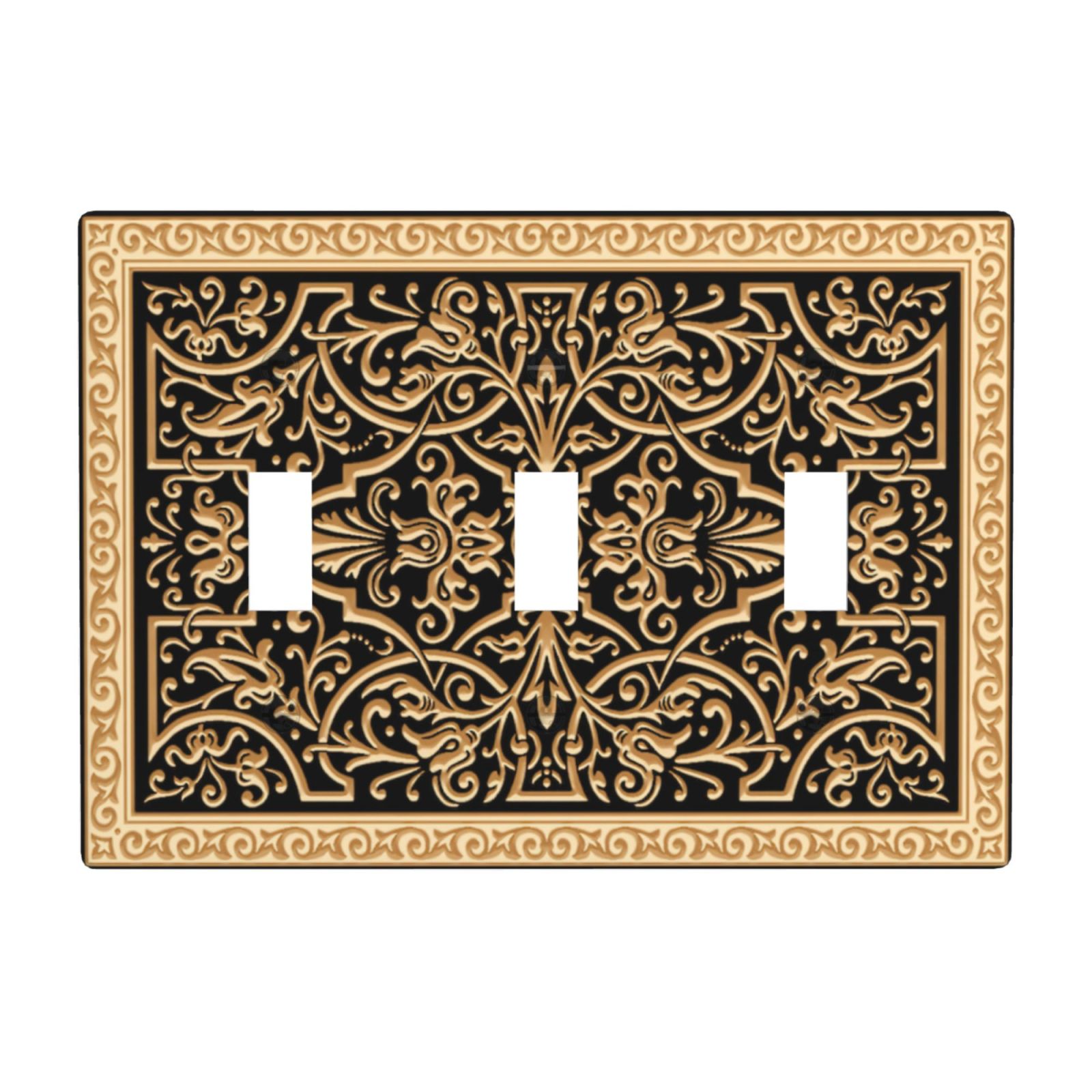 1Pcs French pattern Switch Plates And Outlet Covers  Wall Plate Cover  Light Switch Plate  Unbreakable Polycarbonate Thermoplastic  Decorative switch and socket covers for home kitchen decoration