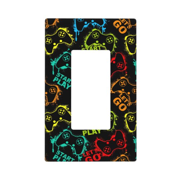 1Pcs Gamepad Switch Plates And Outlet Covers  Wall Plate Cover  Light Switch Plate  Unbreakable Polycarbonate Thermoplastic  Decorative switch and socket covers for home kitchen decoration