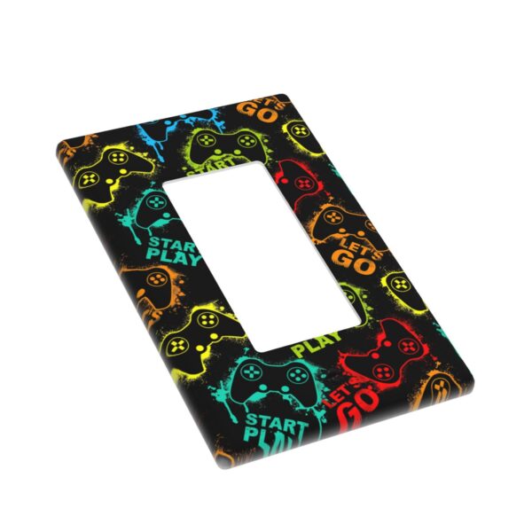 1Pcs Gamepad Switch Plates And Outlet Covers  Wall Plate Cover  Light Switch Plate  Unbreakable Polycarbonate Thermoplastic  Decorative switch and socket covers for home kitchen decoration - Image 2