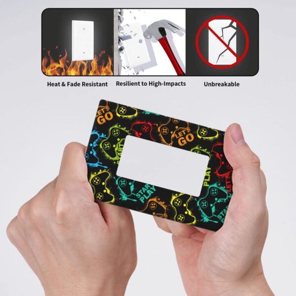 1Pcs Gamepad Switch Plates And Outlet Covers  Wall Plate Cover  Light Switch Plate  Unbreakable Polycarbonate Thermoplastic  Decorative switch and socket covers for home kitchen decoration - Image 4