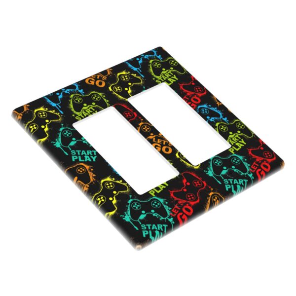 1Pcs Gamepad Switch Plates And Outlet Covers  Wall Plate Cover  Light Switch Plate  Unbreakable Polycarbonate Thermoplastic  Decorative switch and socket covers for home kitchen decoration - Image 3