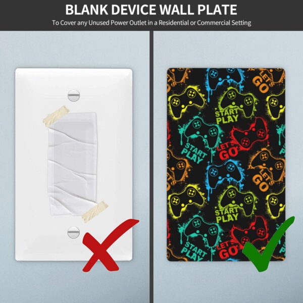 1Pcs Gamepad Switch Plates And Outlet Covers  Wall Plate Cover  Light Switch Plate  Unbreakable Polycarbonate Thermoplastic  Decorative switch and socket covers for home kitchen decoration - Image 5