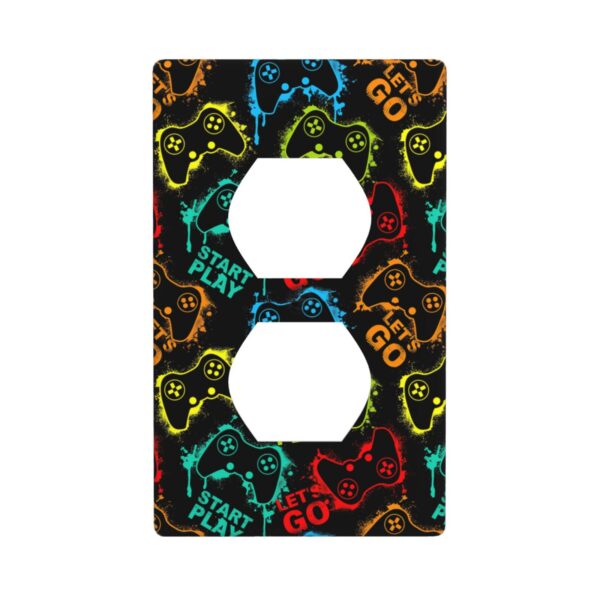 1Pcs Gamepad Switch Plates And Outlet Covers  Wall Plate Cover  Light Switch Plate  Unbreakable Polycarbonate Thermoplastic  Decorative switch and socket covers for home kitchen decoration