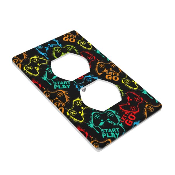 1Pcs Gamepad Switch Plates And Outlet Covers  Wall Plate Cover  Light Switch Plate  Unbreakable Polycarbonate Thermoplastic  Decorative switch and socket covers for home kitchen decoration - Image 2