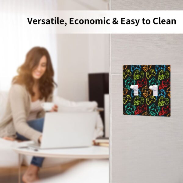 1Pcs Gamepad Switch Plates And Outlet Covers  Wall Plate Cover  Light Switch Plate  Unbreakable Polycarbonate Thermoplastic  Decorative switch and socket covers for home kitchen decoration - Image 5