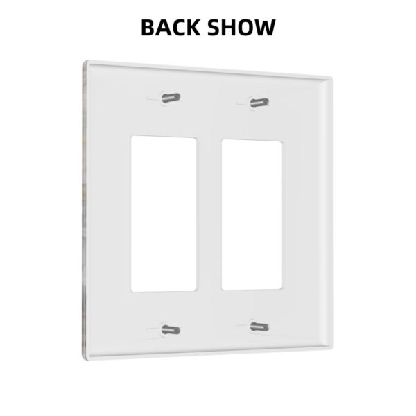 1Pcs Grey and Brown Swirl Marble - Granite Print Switch Plates And Outlet Covers  Wall Plate Cover  Light Switch Plate  Unbreakable Polycarbonate Thermoplastic  Decorative switch and socket covers for home kitchen decoration - Image 2