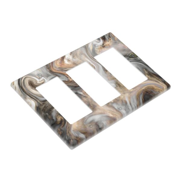 1Pcs Grey and Brown Swirl Marble - Granite Print Switch Plates And Outlet Covers  Wall Plate Cover  Light Switch Plate  Unbreakable Polycarbonate Thermoplastic  Decorative switch and socket covers for home kitchen decoration - Image 4