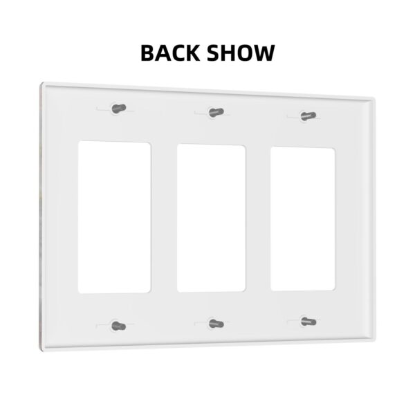 1Pcs Grey and Brown Swirl Marble - Granite Print Switch Plates And Outlet Covers  Wall Plate Cover  Light Switch Plate  Unbreakable Polycarbonate Thermoplastic  Decorative switch and socket covers for home kitchen decoration - Image 3