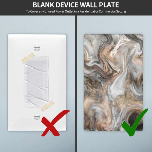 1Pcs Grey and Brown Swirl Marble - Granite Print Switch Plates And Outlet Covers  Wall Plate Cover  Light Switch Plate  Unbreakable Polycarbonate Thermoplastic  Decorative switch and socket covers for home kitchen decoration - Image 5