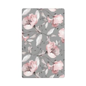 1Pcs Grey and pink floral decoration Wall Switch Cover Plate  Wall Plate Cover  Outlet Covers Wall Plate  For bedroom room decoration