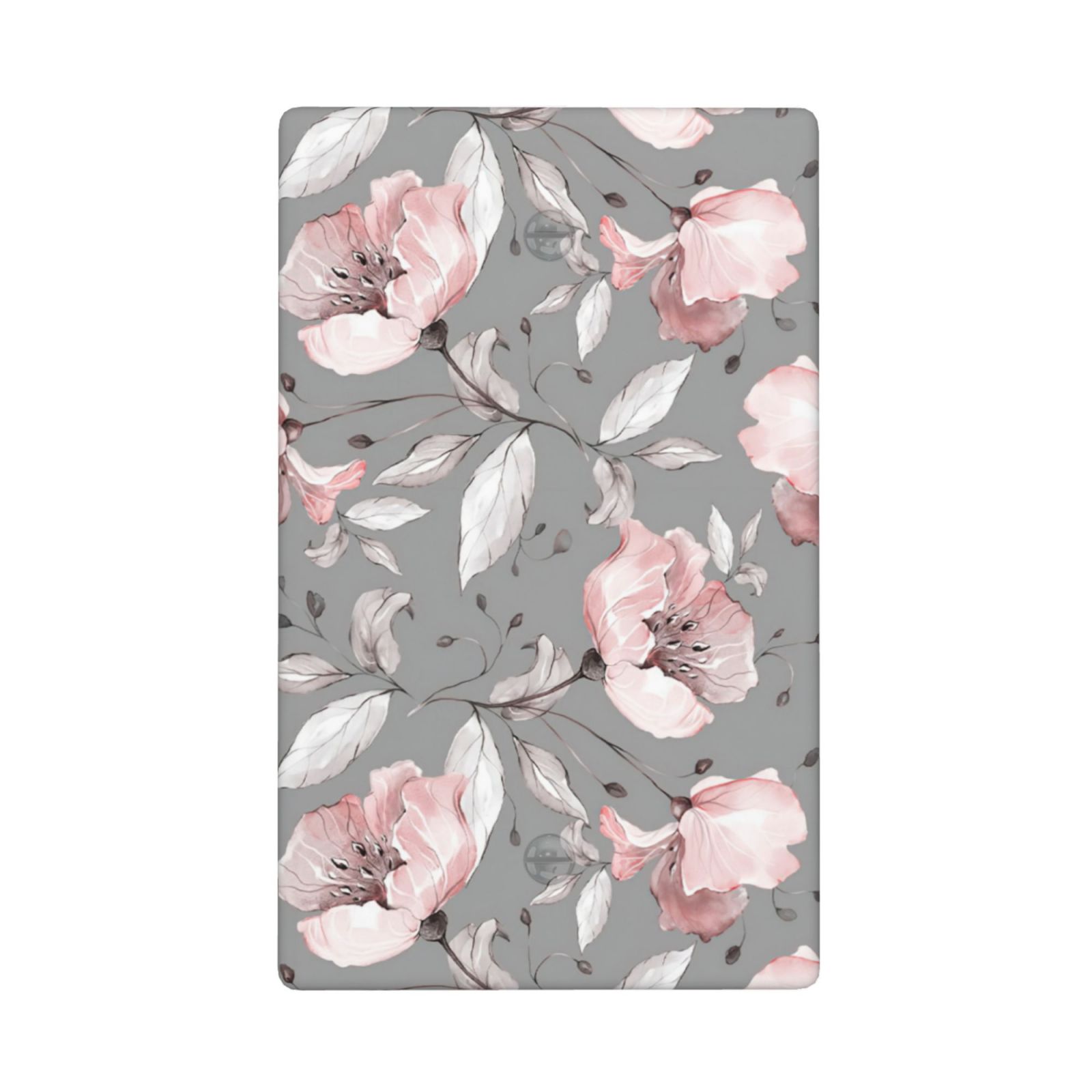 1Pcs Grey and pink floral decoration Wall Switch Cover Plate  Wall Plate Cover  Outlet Covers Wall Plate  For bedroom room decoration
