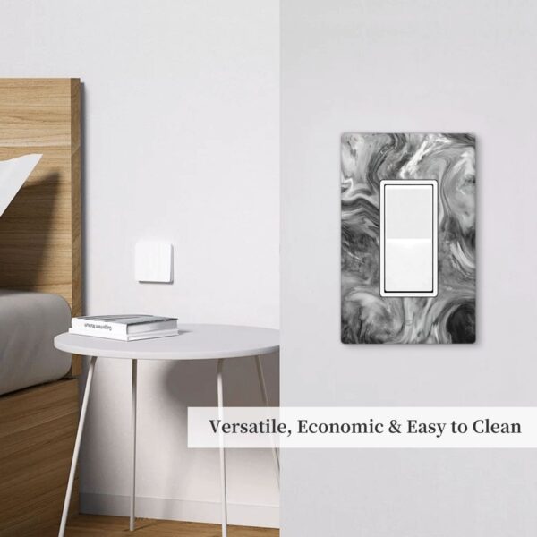 1Pcs Grey Swirl Marble - Granite Print Wall Switch Cover Plate  Wall Plate Cover  Outlet Covers Wall Plate  For bedroom room decoration - Image 4
