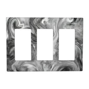 1Pcs Grey Swirl Marble - Granite Print Wall Switch Cover Plate  Wall Plate Cover  Outlet Covers Wall Plate  For bedroom room decoration