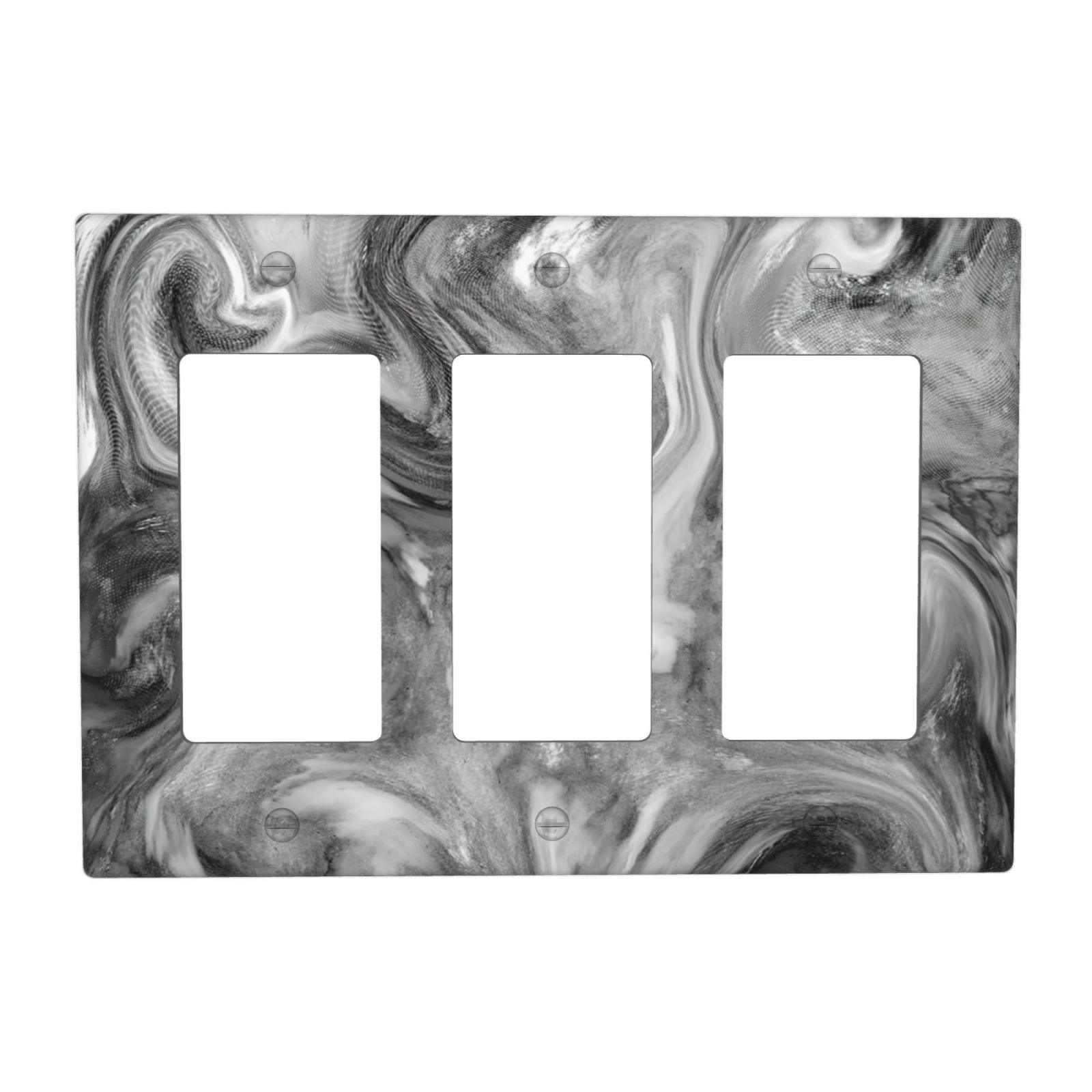 1Pcs Grey Swirl Marble – Granite Print Wall Switch Cover Plate Wall Plate Cover Outlet Covers Wall Plate For bedroom room decoration