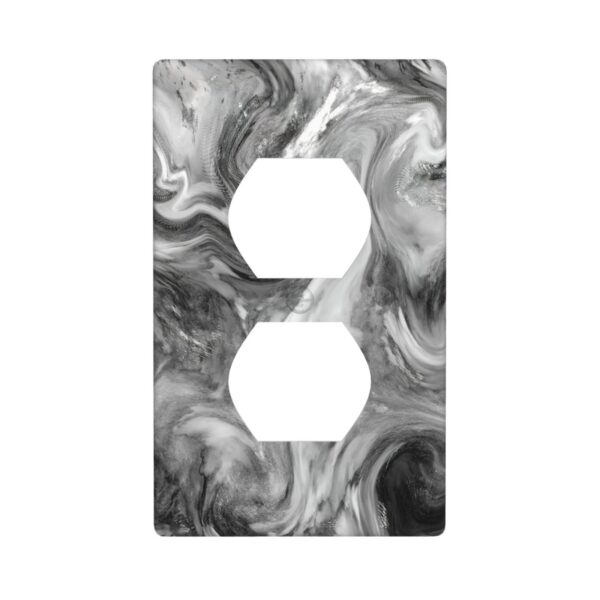 1Pcs Grey Swirl Marble - Granite Print Wall Switch Cover Plate  Wall Plate Cover  Outlet Covers Wall Plate  For bedroom room decoration