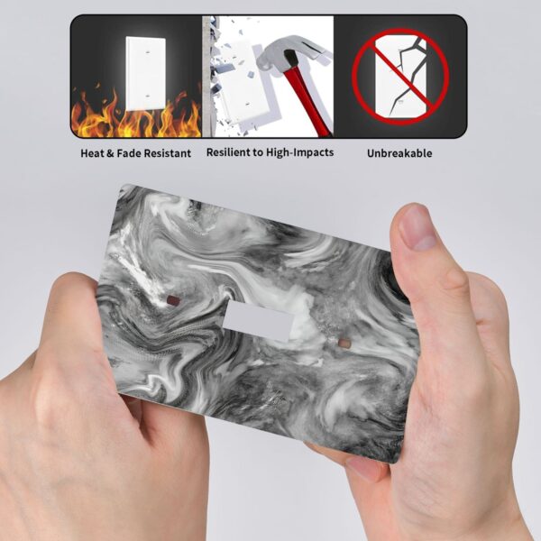 1Pcs Grey Swirl Marble - Granite Print Wall Switch Cover Plate  Wall Plate Cover  Outlet Covers Wall Plate  For bedroom room decoration - Image 5