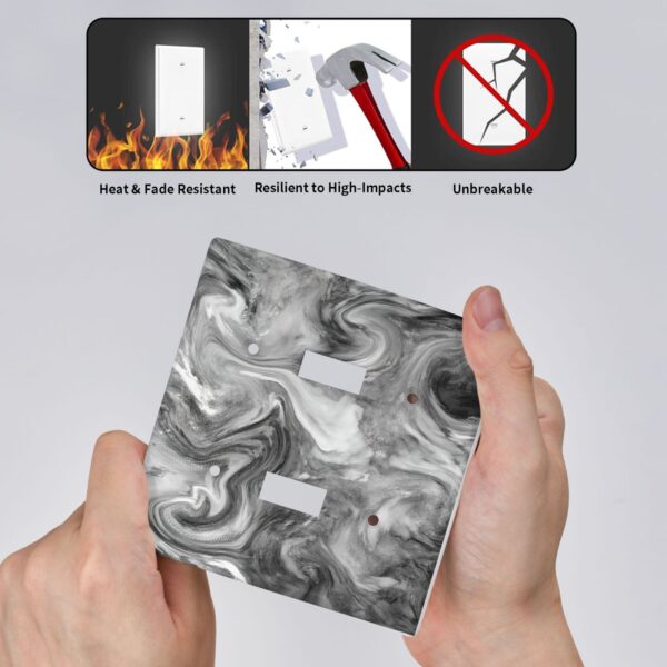 1Pcs Grey Swirl Marble - Granite Print Wall Switch Cover Plate  Wall Plate Cover  Outlet Covers Wall Plate  For bedroom room decoration - Image 5