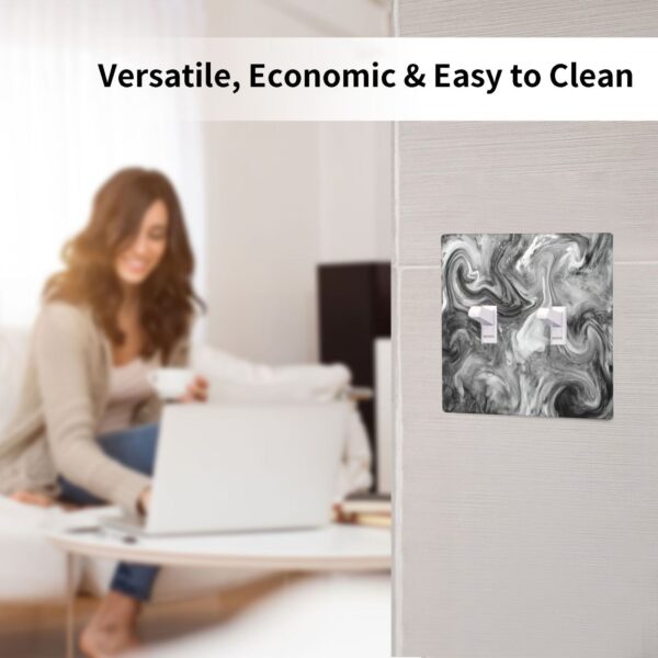 1Pcs Grey Swirl Marble - Granite Print Wall Switch Cover Plate  Wall Plate Cover  Outlet Covers Wall Plate  For bedroom room decoration - Image 4