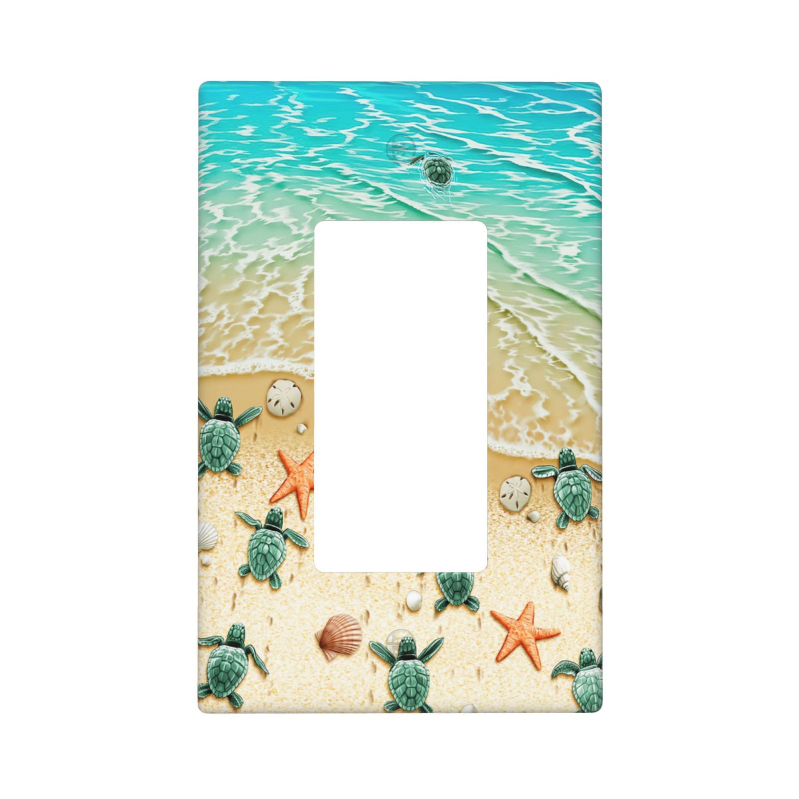1Pcs Turtles on the Beach Wall Switch Cover Plate  Wall Plate Cover  Outlet Covers Wall Plate  For bedroom room decoration