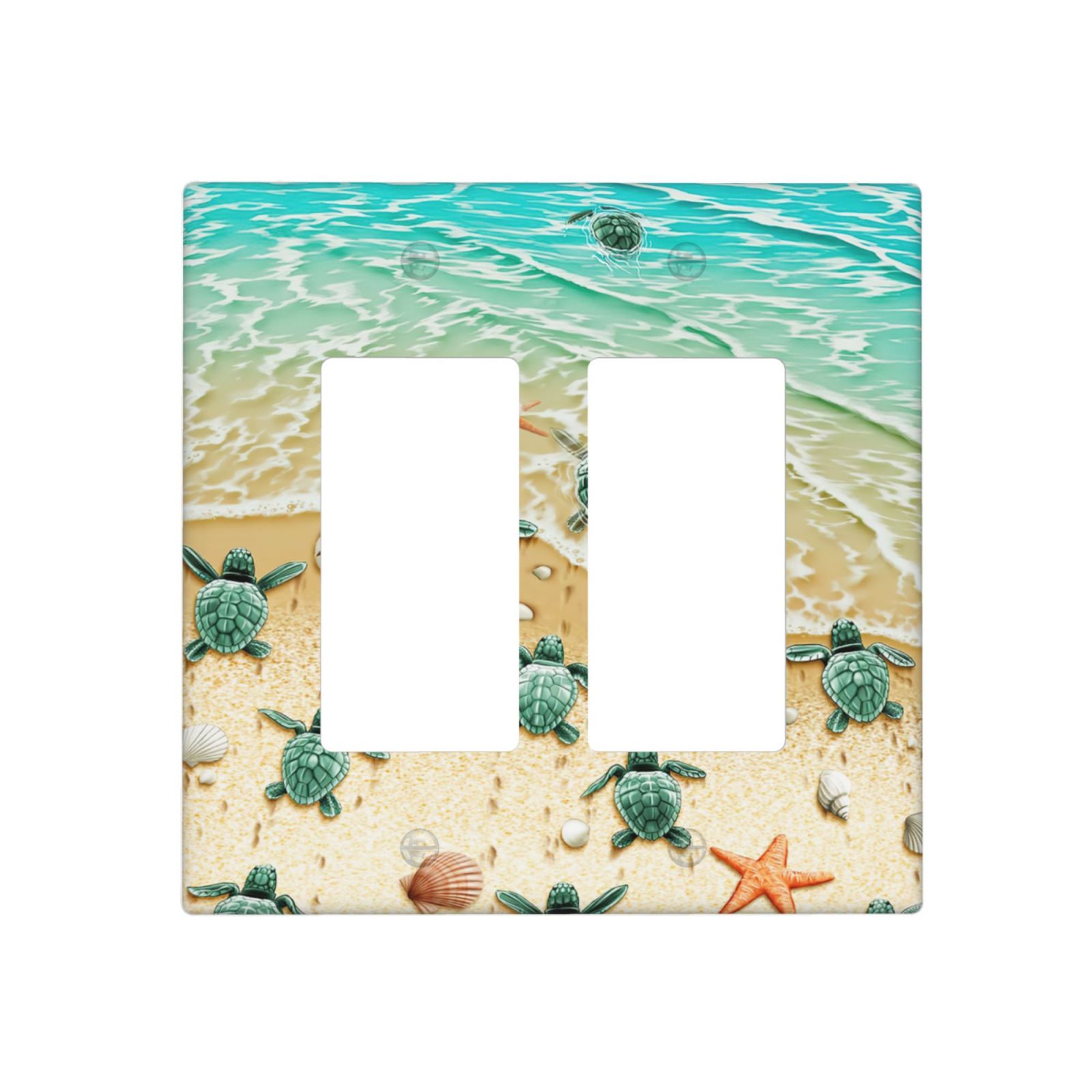 1Pcs Turtles on the Beach Wall Switch Cover Plate  Wall Plate Cover  Outlet Covers Wall Plate  For bedroom room decoration