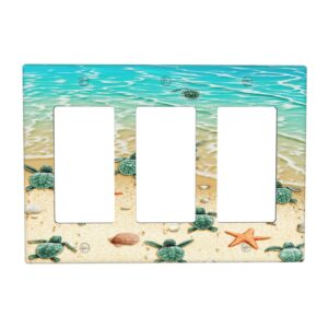 1Pcs Turtles on the Beach Wall Switch Cover Plate  Wall Plate Cover  Outlet Covers Wall Plate  For bedroom room decoration