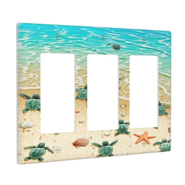 1Pcs Turtles on the Beach Wall Switch Cover Plate  Wall Plate Cover  Outlet Covers Wall Plate  For bedroom room decoration - Image 2