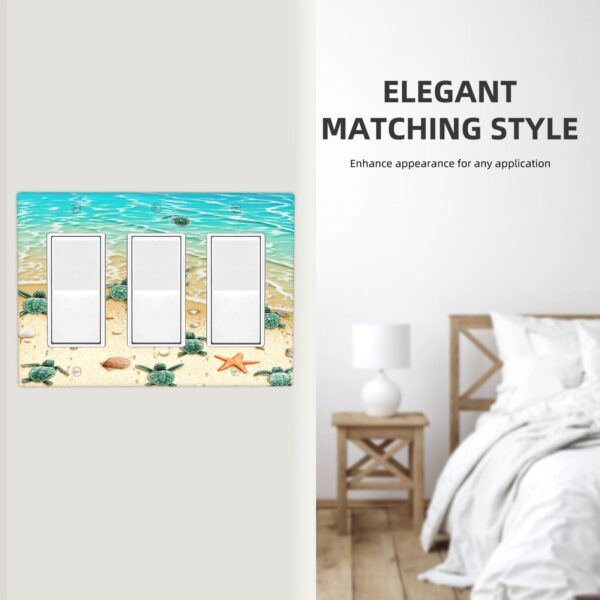 1Pcs Turtles on the Beach Wall Switch Cover Plate  Wall Plate Cover  Outlet Covers Wall Plate  For bedroom room decoration - Image 4