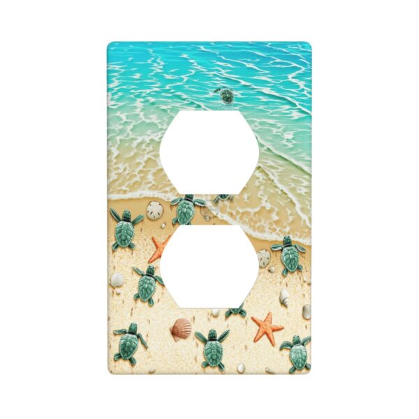 1Pcs Turtles on the Beach Wall Switch Cover Plate  Wall Plate Cover  Outlet Covers Wall Plate  For bedroom room decoration