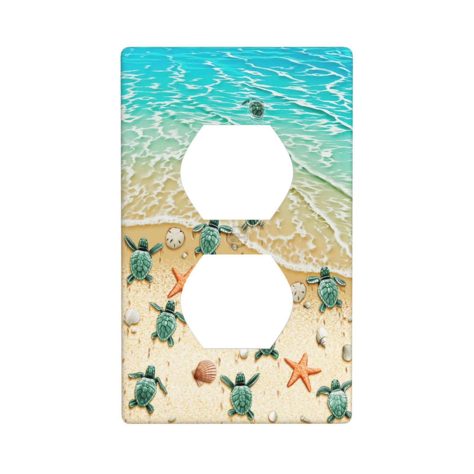 1Pcs Turtles on the Beach Wall Switch Cover Plate  Wall Plate Cover  Outlet Covers Wall Plate  For bedroom room decoration