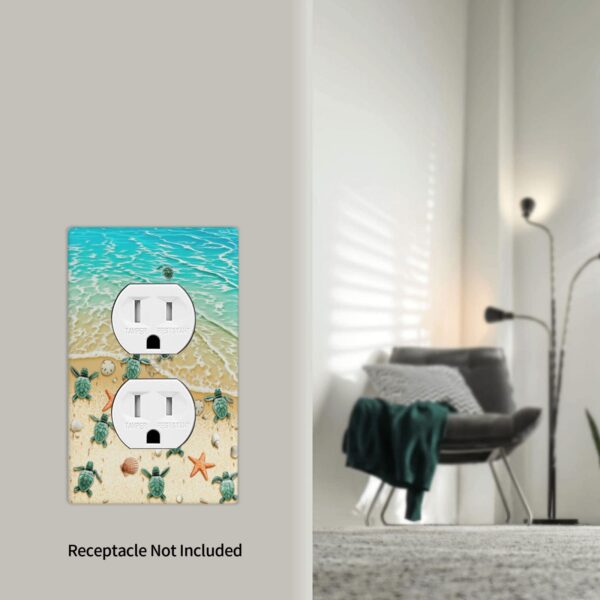 1Pcs Turtles on the Beach Wall Switch Cover Plate  Wall Plate Cover  Outlet Covers Wall Plate  For bedroom room decoration - Image 5