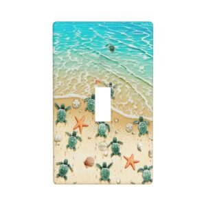 1Pcs Turtles on the Beach Wall Switch Cover Plate  Wall Plate Cover  Outlet Covers Wall Plate  For bedroom room decoration