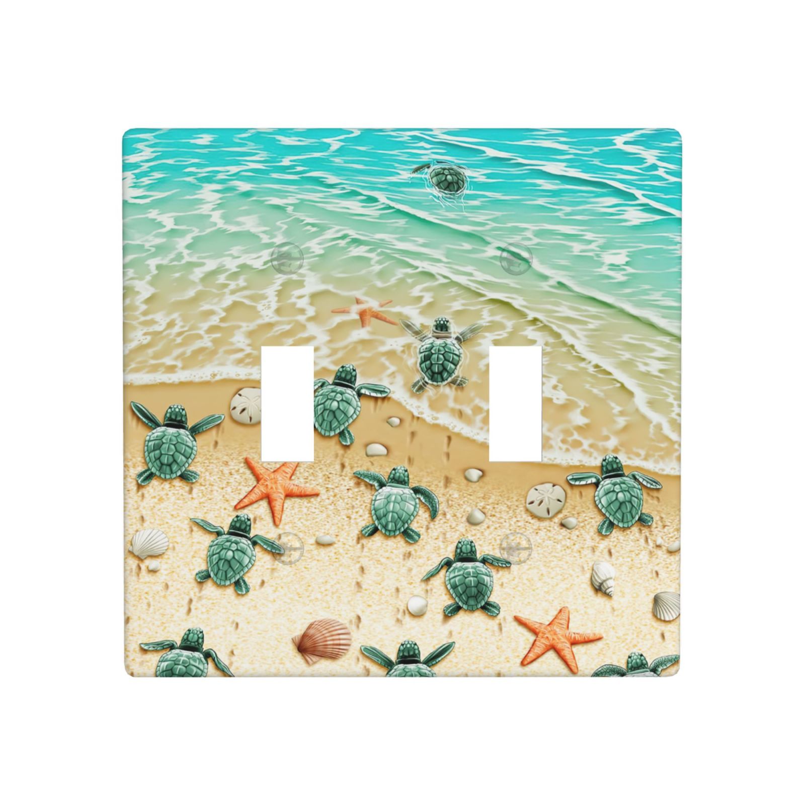 1Pcs Turtles on the Beach Wall Switch Cover Plate  Wall Plate Cover  Outlet Covers Wall Plate  For bedroom room decoration